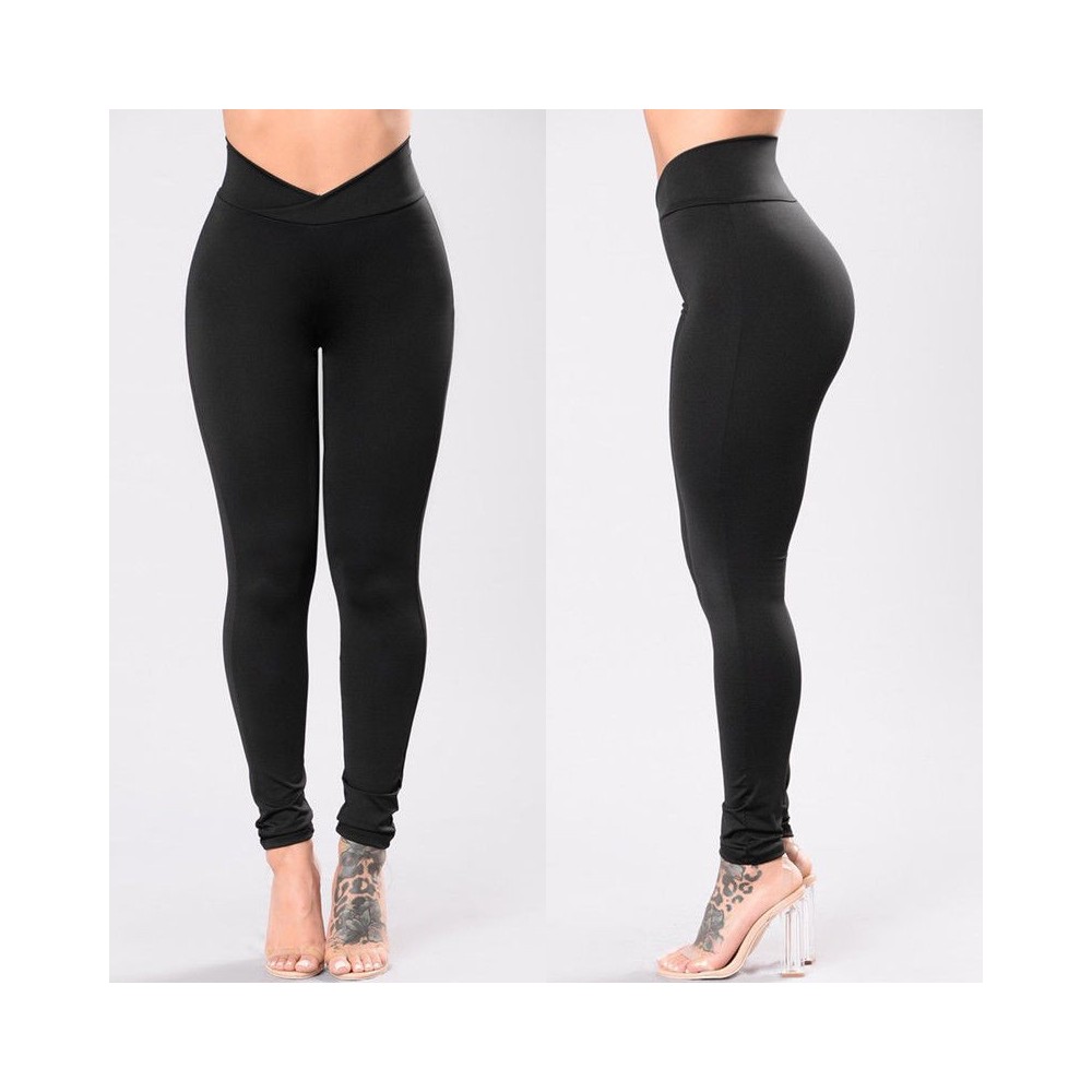 Nuevos pantalones de Yoga elásticos de cintura alta para mujer, leggins  deportivos para correr, pantalones casuales para mujer